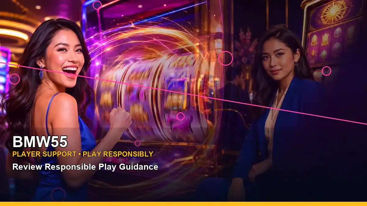 BMW55 neon-lit neon jackpot slot games in a left-framed layout for Philippine players