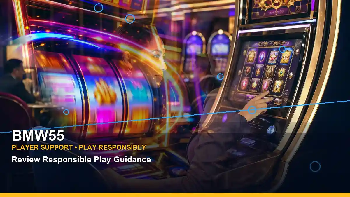 BMW55 high-energy mobile casino app in a layered collage layout for Philippine players